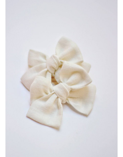 Set of maxi bows on elastic bands, white