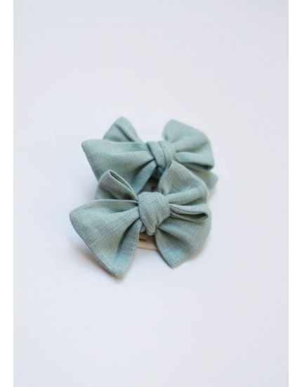 Set of mini bows on elastic bands Blue