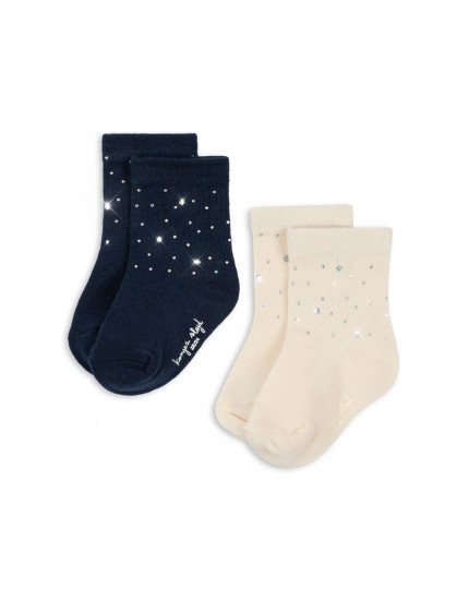 2 Pack Sparkle Socks Total Eclipse Mix