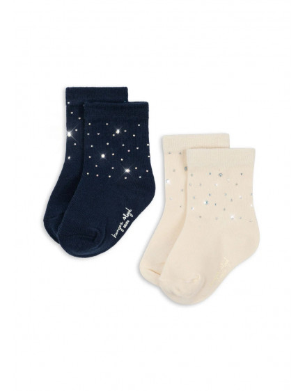 2 Pack Sparkle Socks Total Eclipse Mix