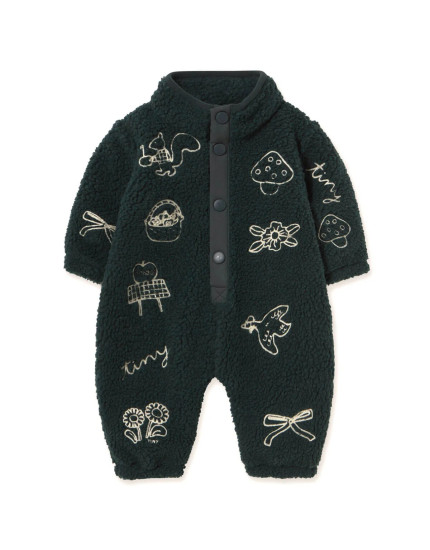 Tiny Aplles Sherpa ONE-PIECE Blue 12M