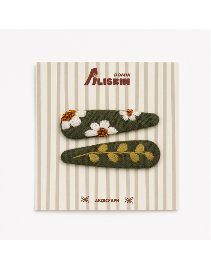 Hair Clips Autumn meadow Green