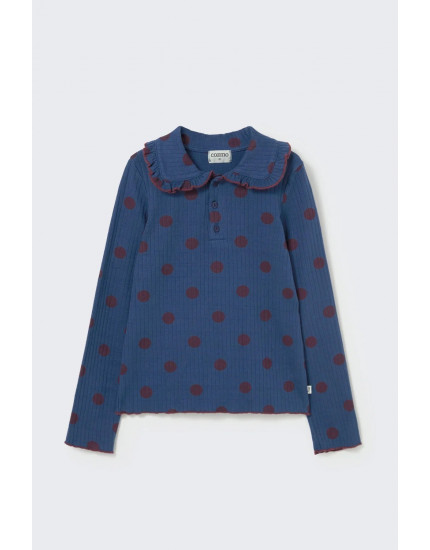 Top Cala Navy Polka Dot
