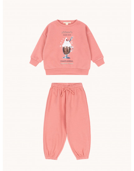 Lou Sequin Set Peach Blossom