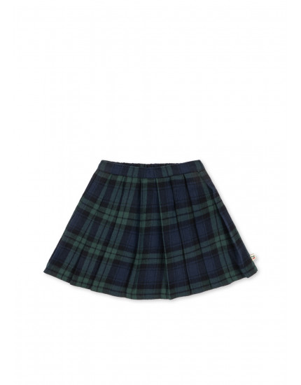 Checky Pleat Skirt Green 4Y