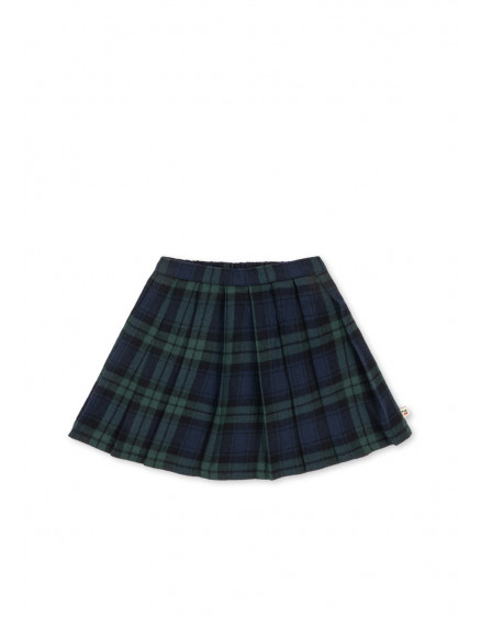 Checky Pleat Skirt Green