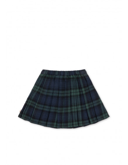 Checky Pleat Skirt Green 2
