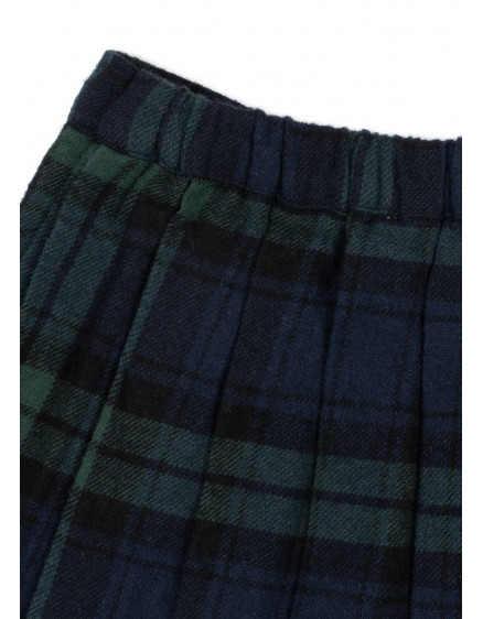 Checky Pleat Skirt Green 3