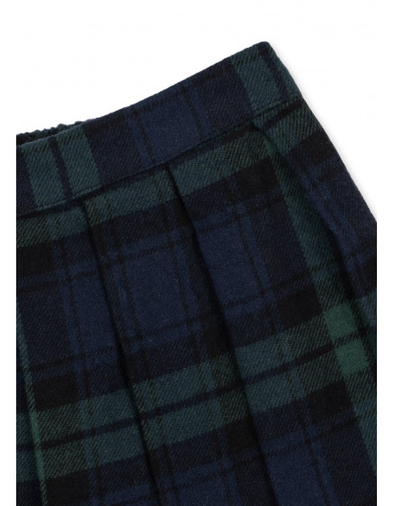 Checky Pleat Skirt Green 4