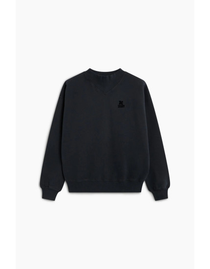 TNS Logo Rib Collar Woman Sweatshirt Moonless Night L