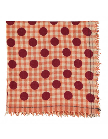 Шарф Orange Checkered Polka Dots