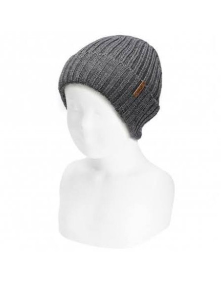 Шапка-біні в рубчик 967 Light Grey