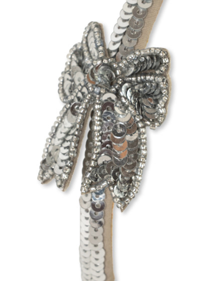 Обруч Sequin Bow Silver 4