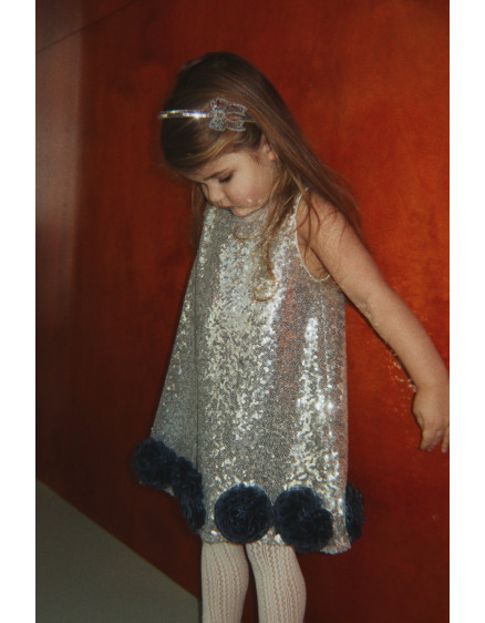 Обруч Sequin Bow Silver 7