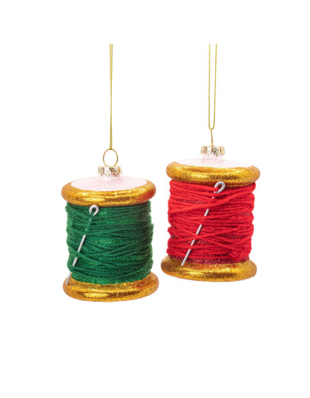 Thread Spool Shaped Bauble Multi