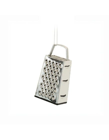 Cheese Grater Shaped Bauble Silver