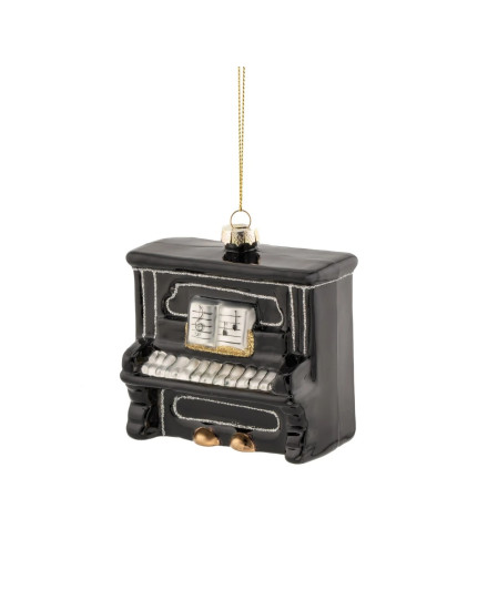 Piano Shaped Bauble Black One Size