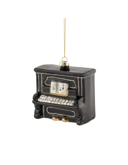 Piano Shaped Bauble Black