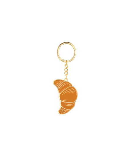 Croissant Enamel Keyring