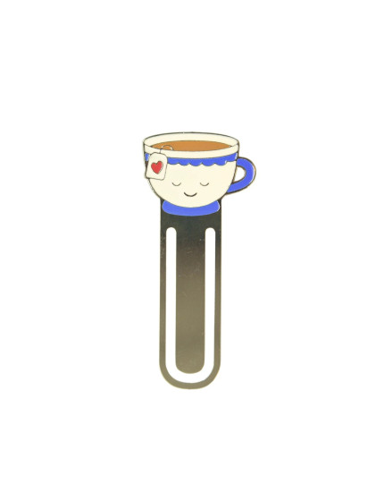 Cup of Tea Metal Bookmark One Size