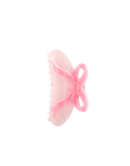 Bow Claw Clip Pink One Size