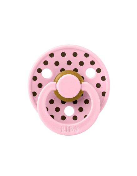Пустушка Colour Polka Round Baby Pink Mocha