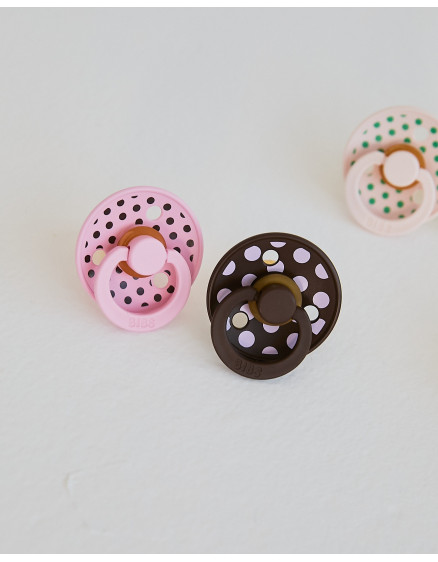 Пустушка Colour Polka Round Baby Pink Mocha 3