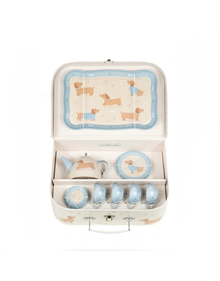 Sausage Dog Kids' Tea Set Blue One Size