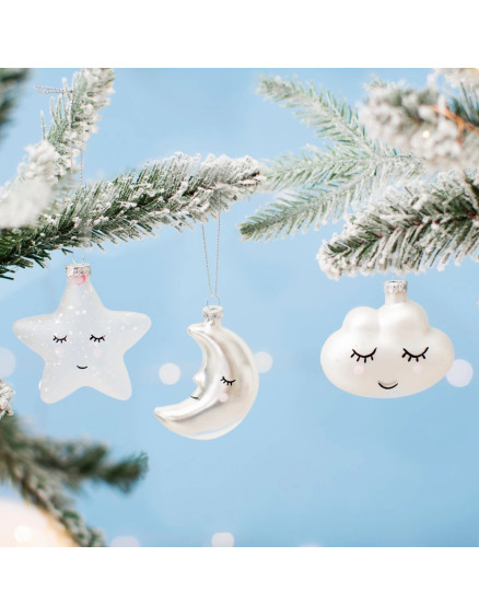 Sweet Dreams Shaped Baubles - Set of 3 2
