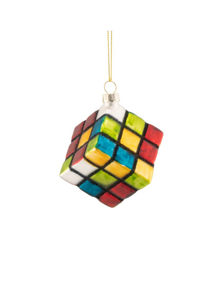 Cube Puzzle Shaped Bauble One Size