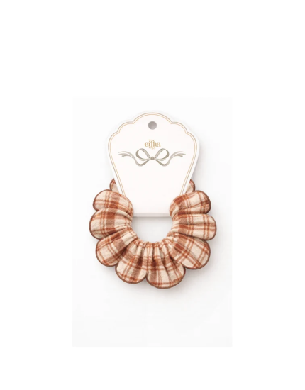 New Scrunchies - Honey Plaid One Size